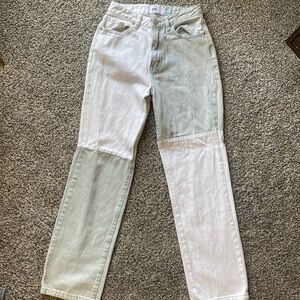 Refugee Denim patchwork MOM jeans vintage